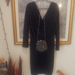 Elegant Black Long Sleeve Dress